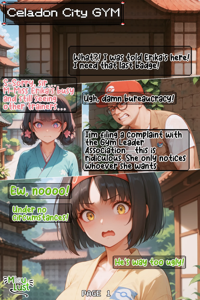 Erika Pokemon parody comic by Miaulust — Leaf Me Breathless, page 2