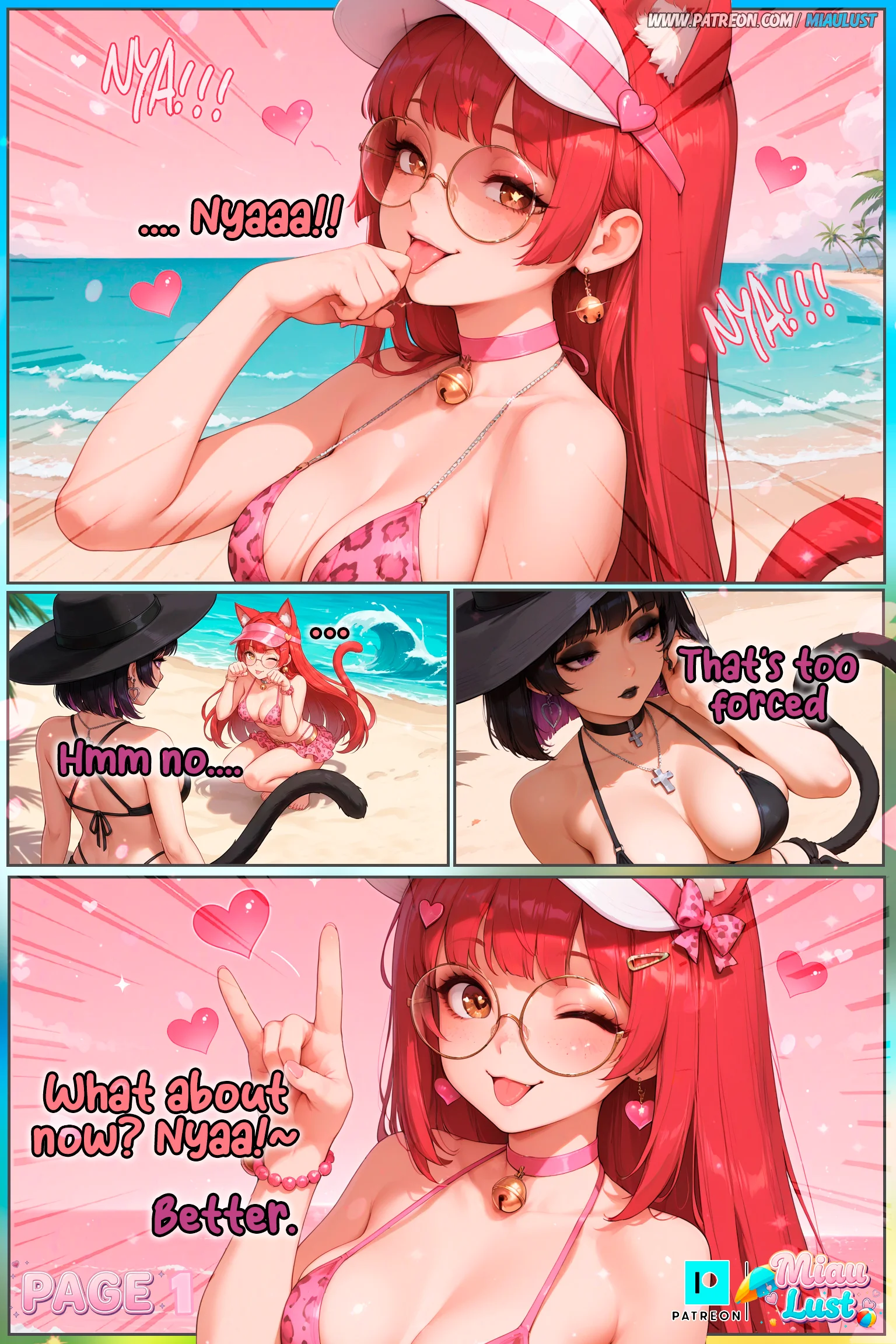 Miau and Luria original comic by Miaulust — Beach Resort, page 4