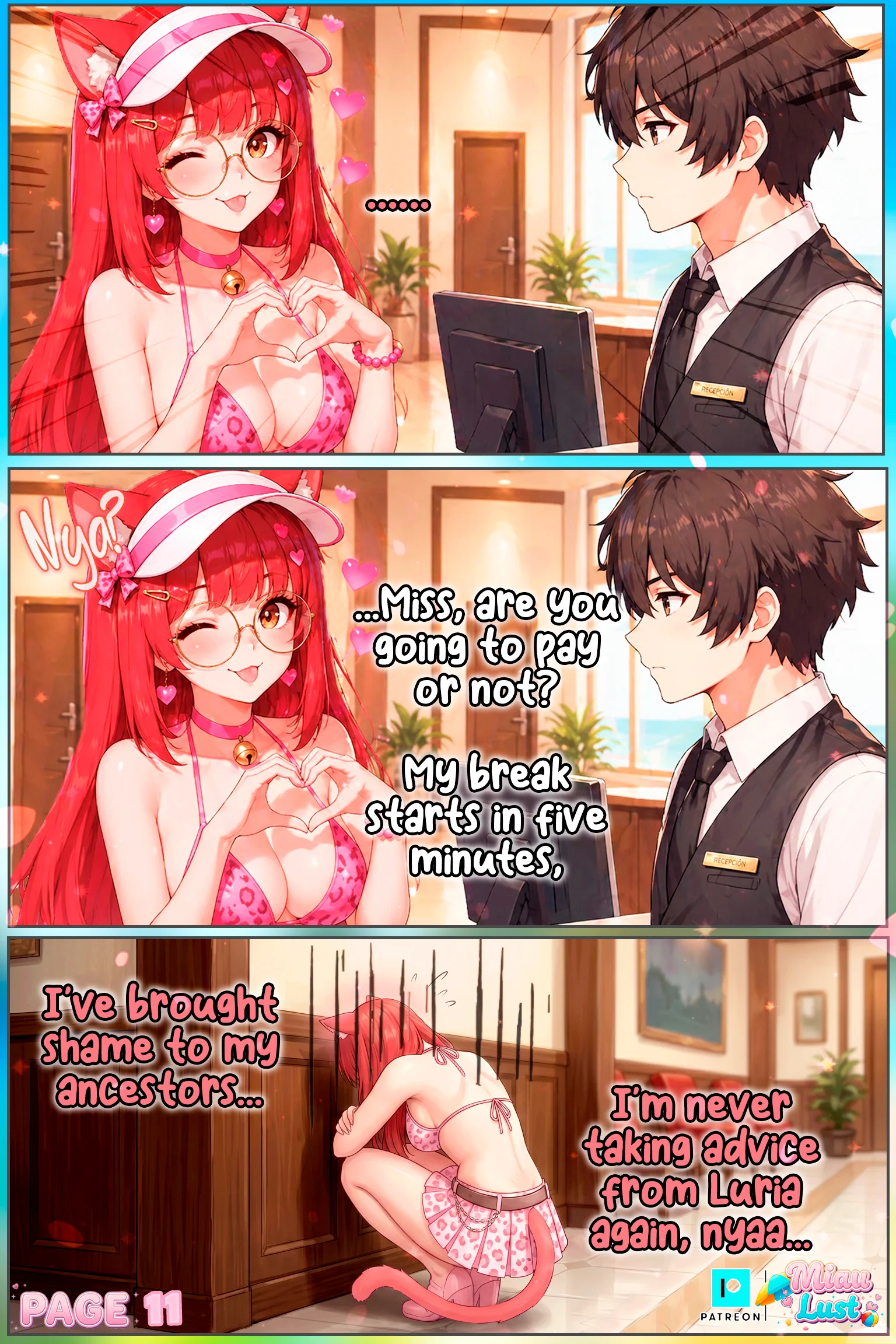 Miau and Luria original comic by Miaulust — Beach Resort, page 16