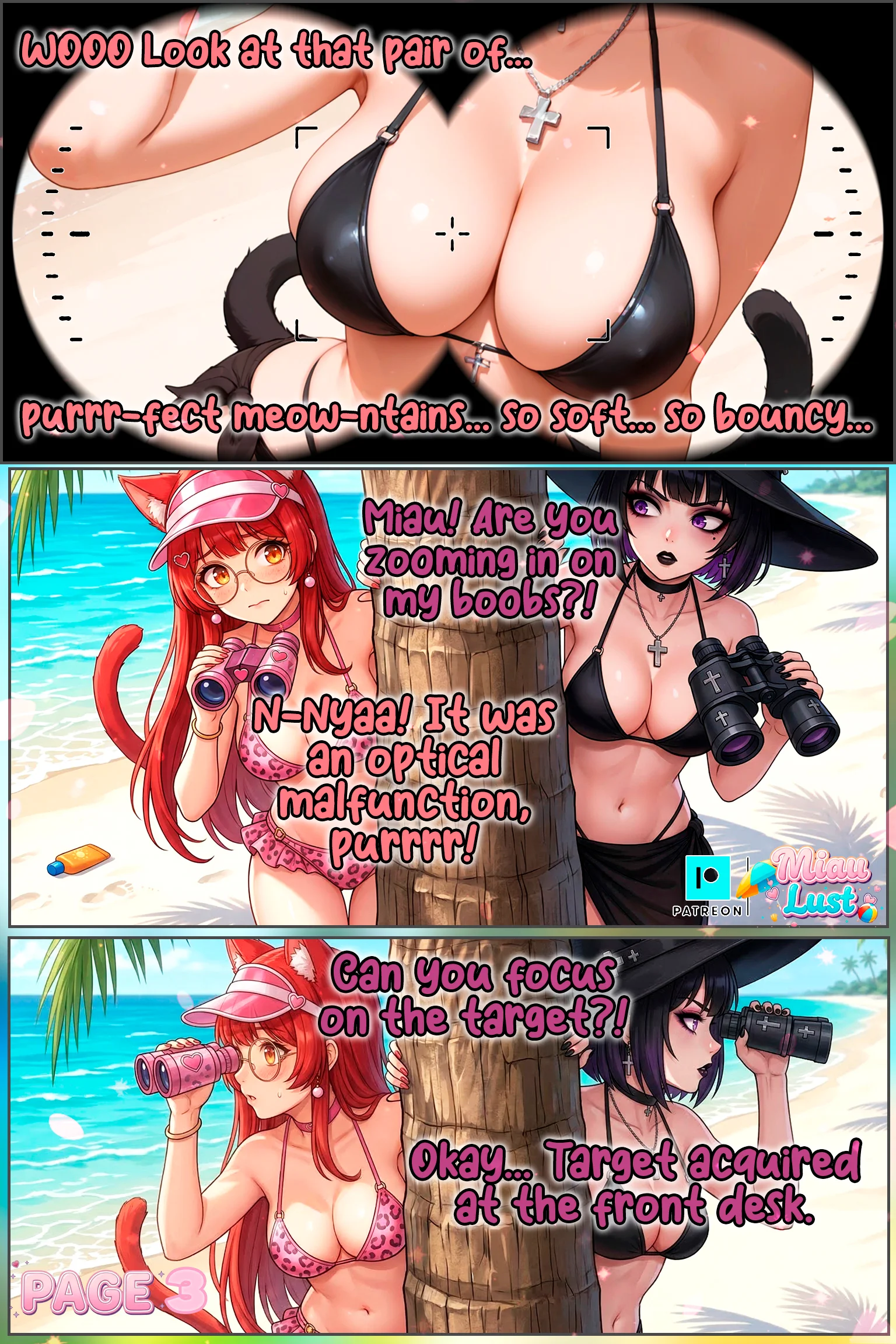 Miau and Luria original comic by Miaulust — Beach Resort, page 7