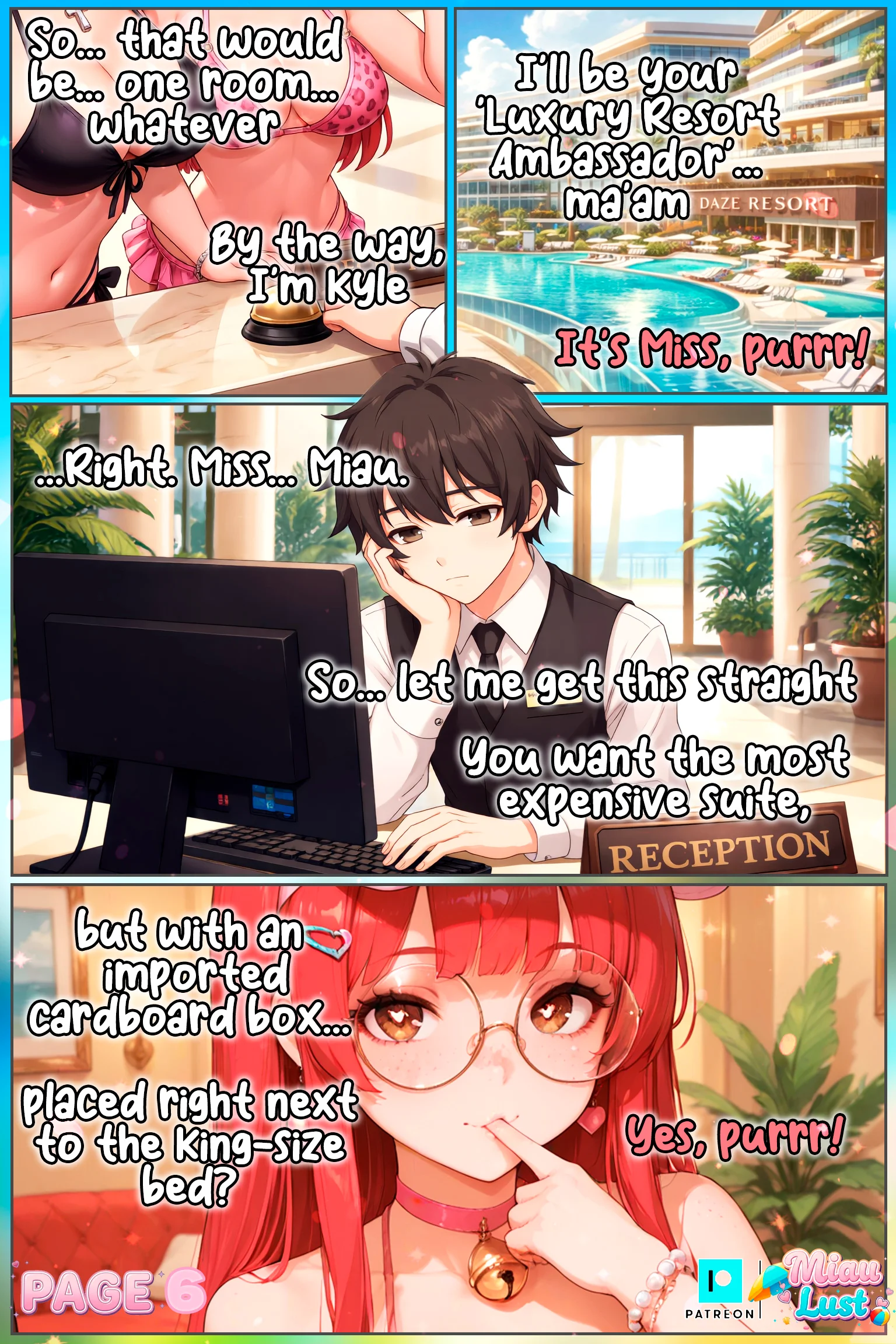 Miau and Luria original comic by Miaulust — Beach Resort, page 11