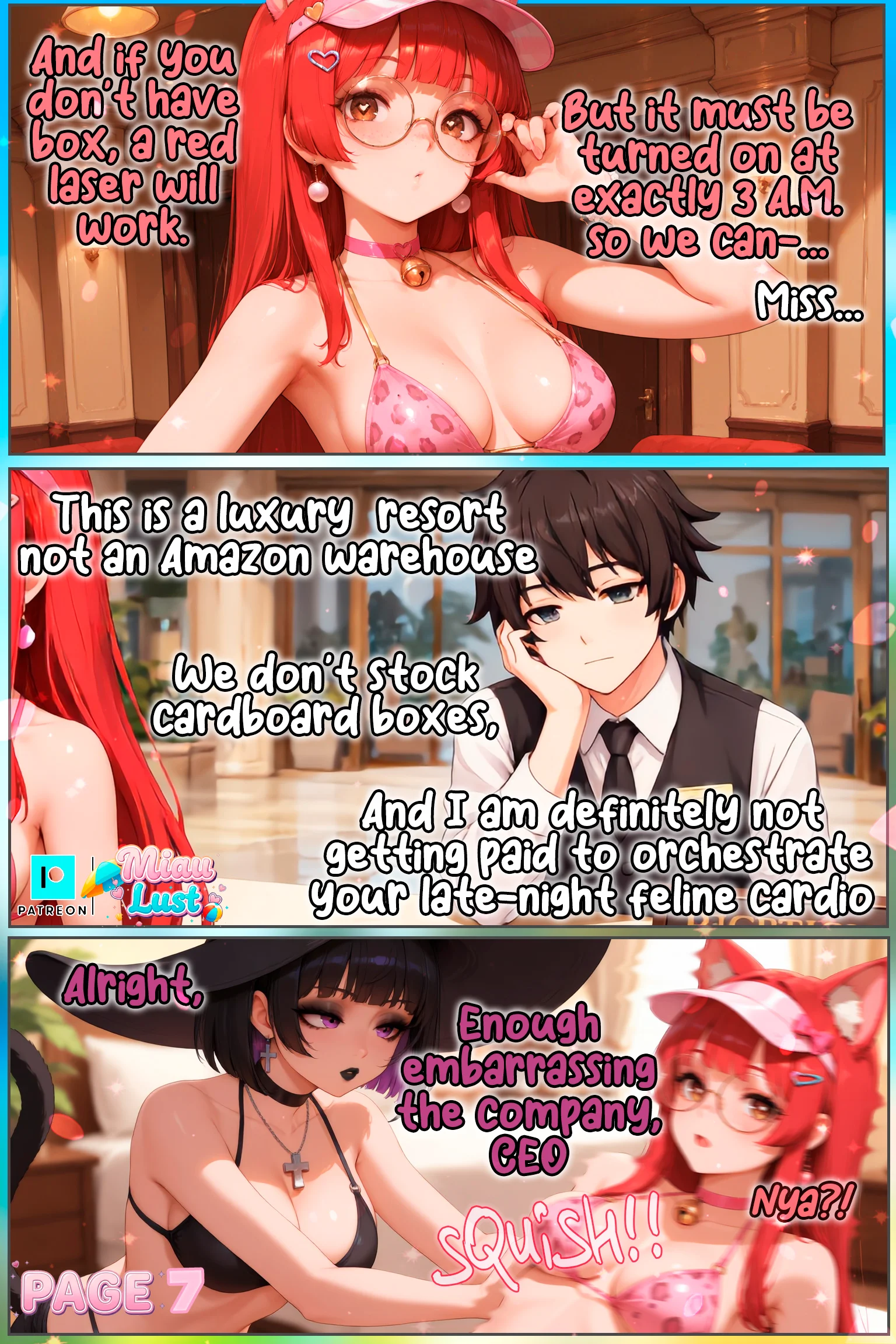 Miau and Luria original comic by Miaulust — Beach Resort, page 12