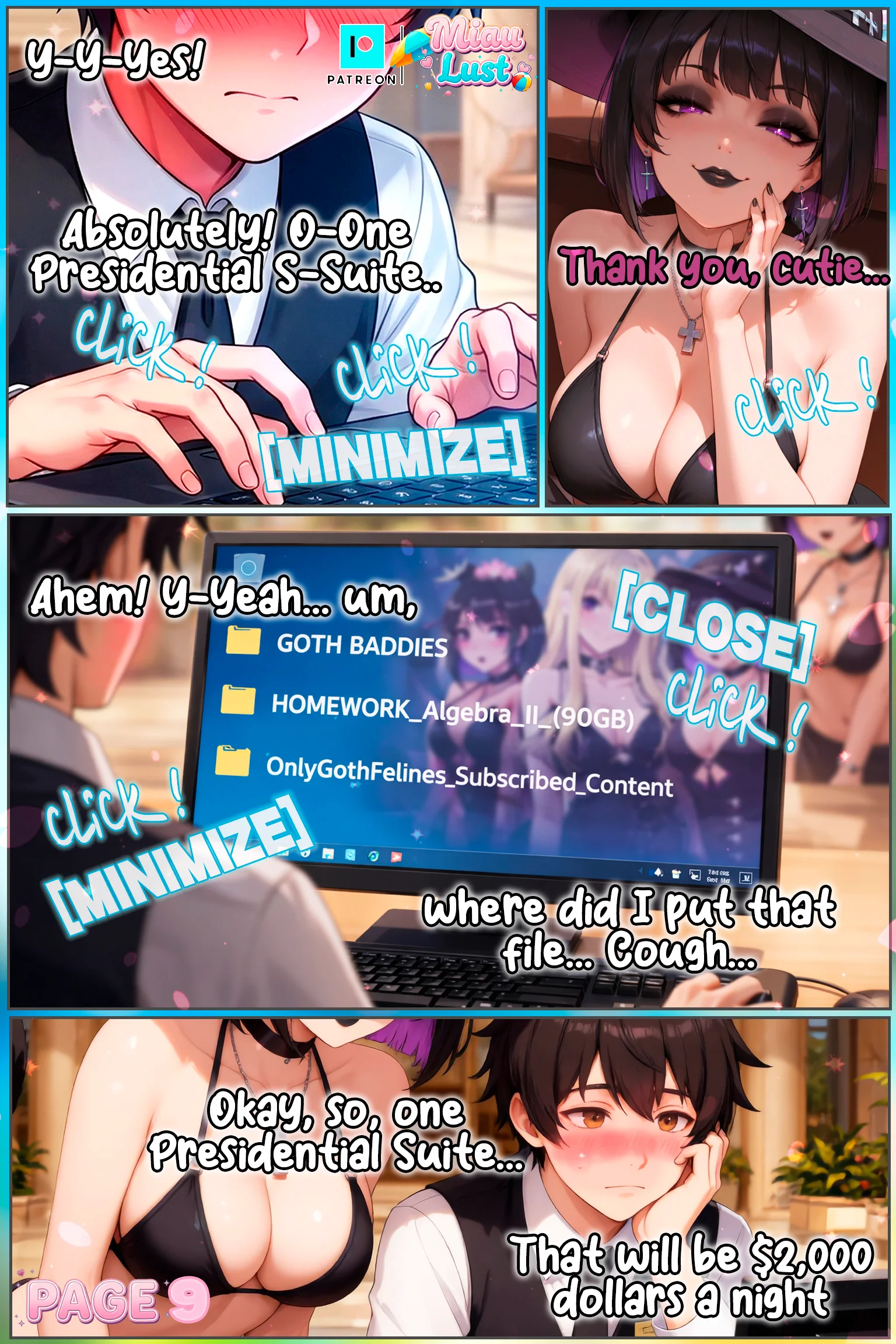 Miau and Luria original comic by Miaulust — Beach Resort, page 14