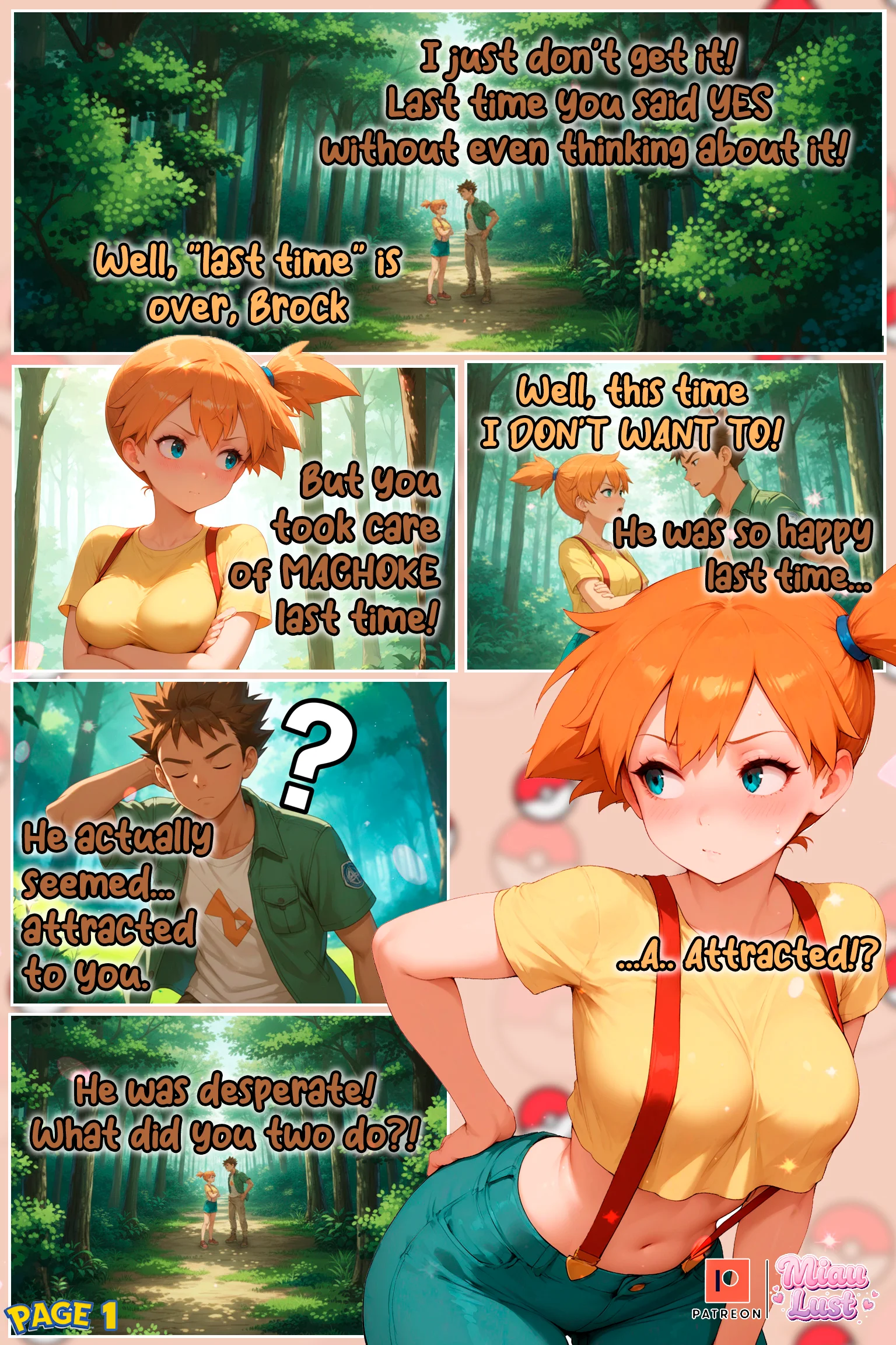 Misty Pokemon parody comic by Miaulust — In misty’s Care 2, page 3