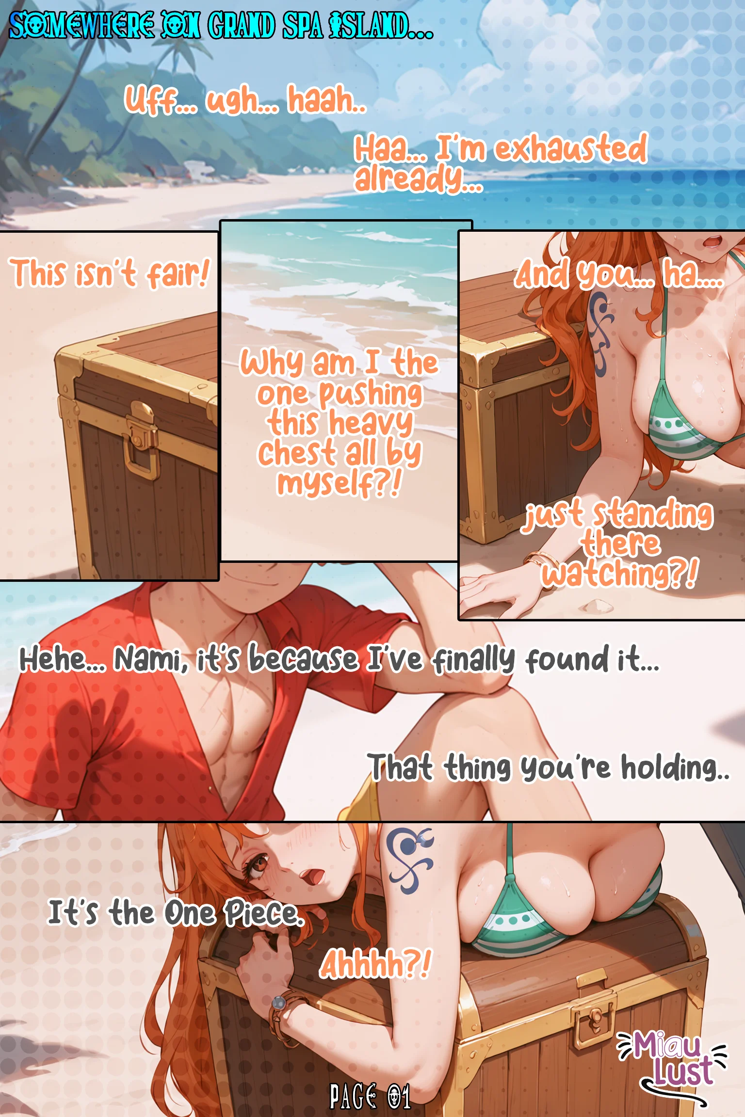 Nami One Piece parody comic by Miaulust — One Pleasure – Nami, page 3