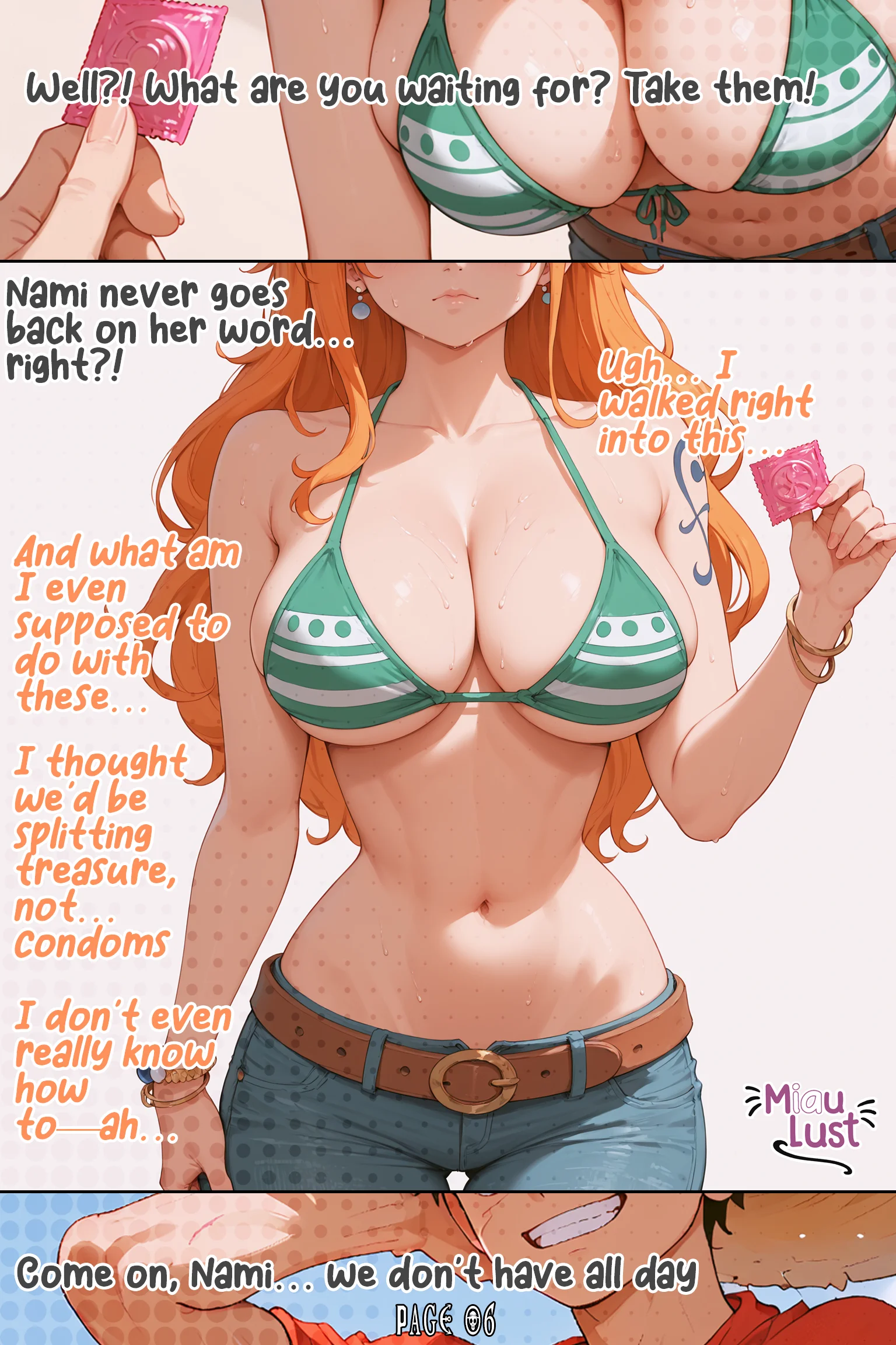 Nami One Piece parody comic by Miaulust — One Pleasure – Nami, page 8