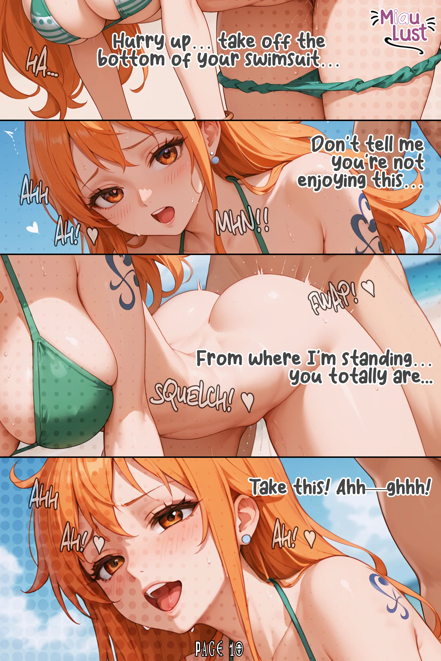 Nami One Piece parody comic by Miaulust — One Pleasure – Nami, page 14
