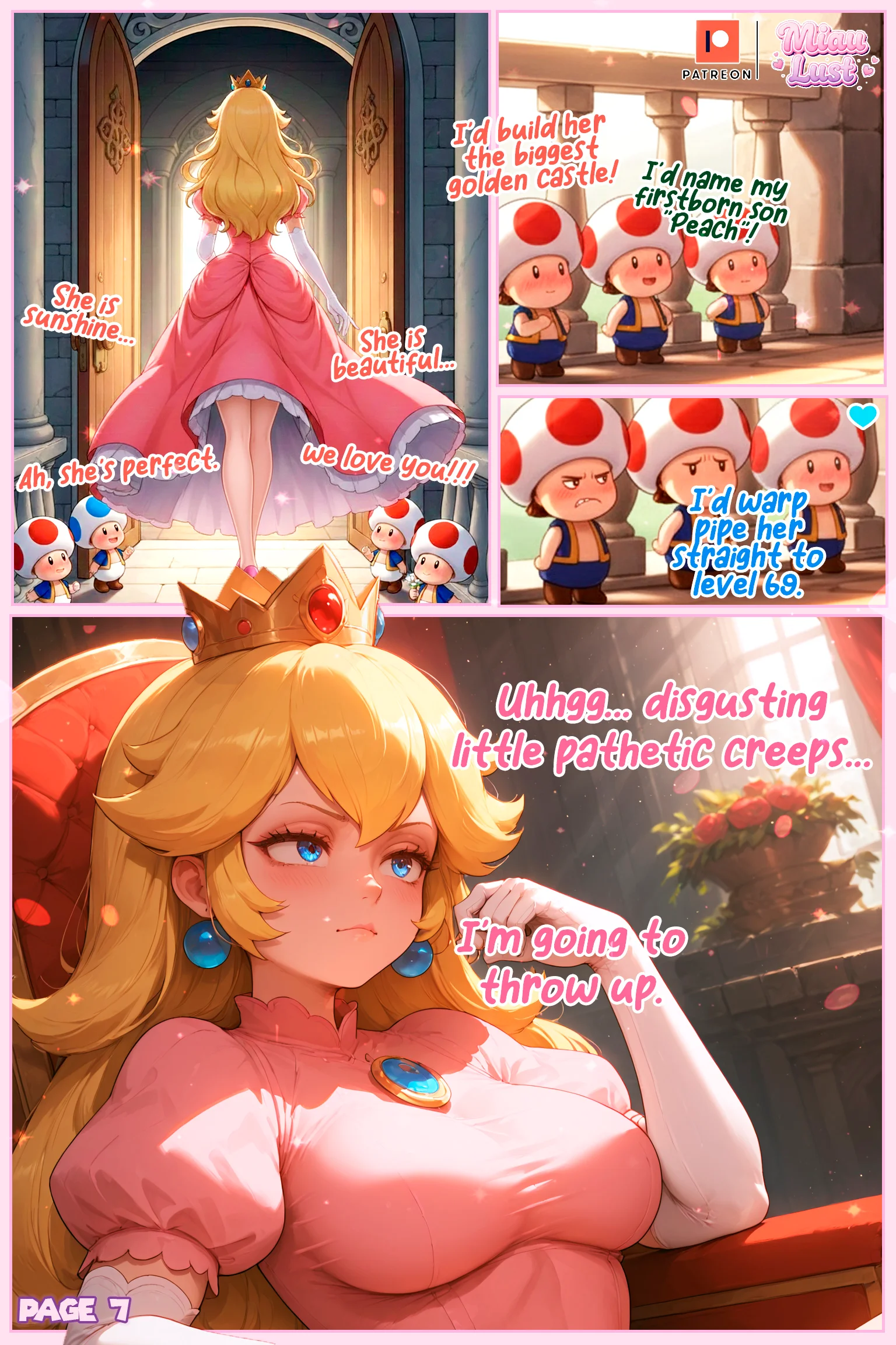 Peach Nintendo parody comic by Miaulust — Super Princess Peachy, page 9