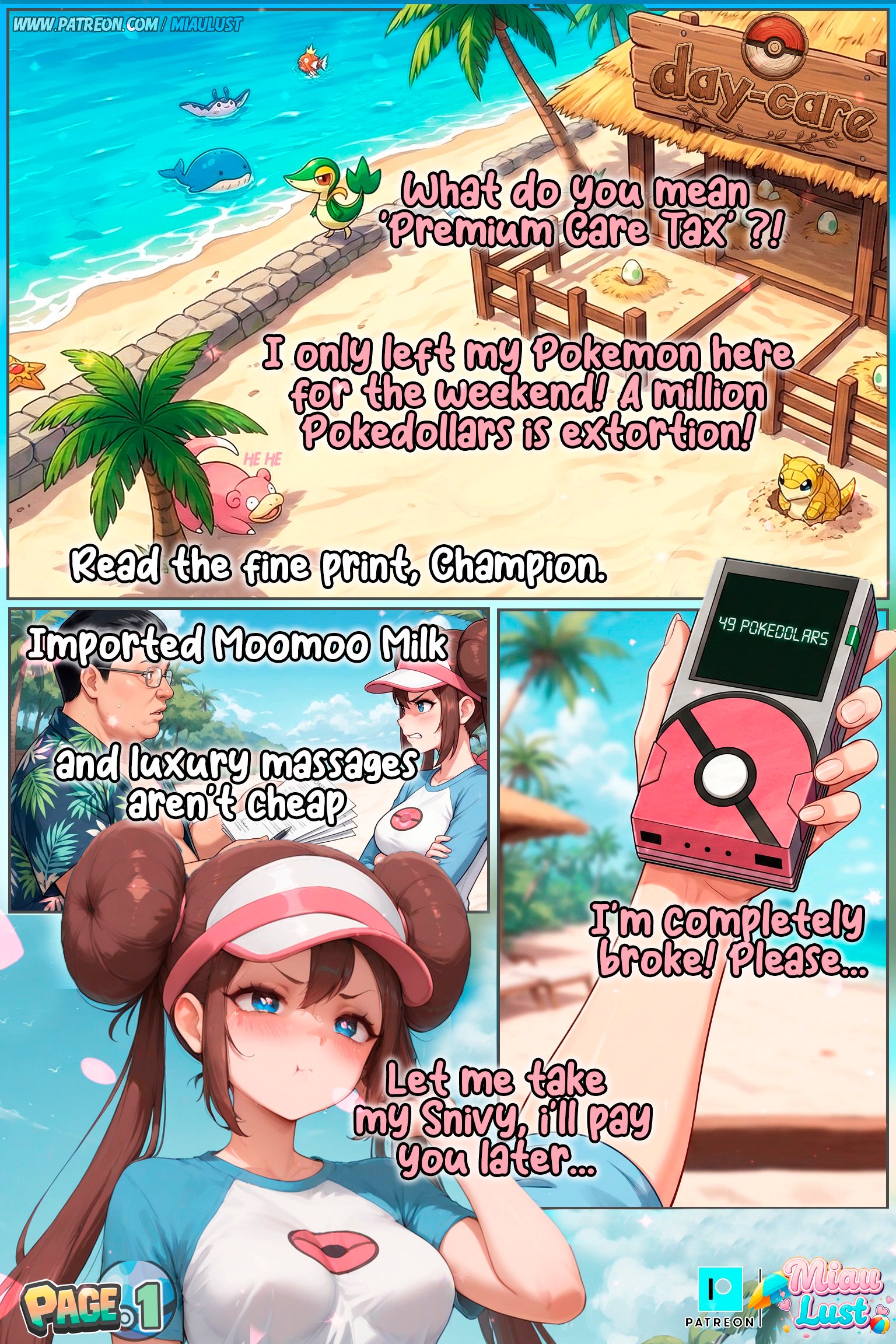 Rosa Pokemon parody comic by Miaulust — White & Wet! PoketPals, page 3