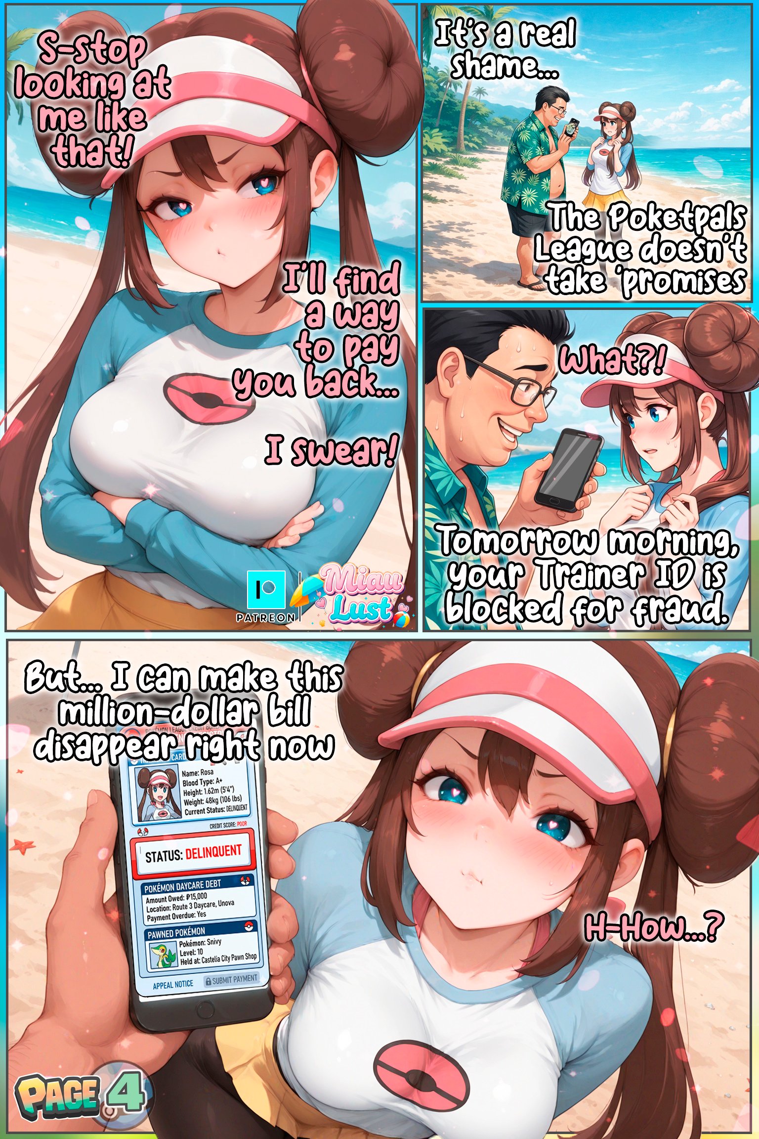 Rosa Pokemon parody comic by Miaulust — White & Wet! PoketPals, page 6