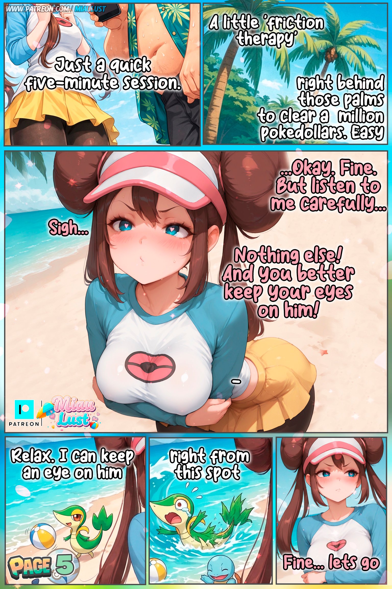 Rosa Pokemon parody comic by Miaulust — White & Wet! PoketPals, page 7