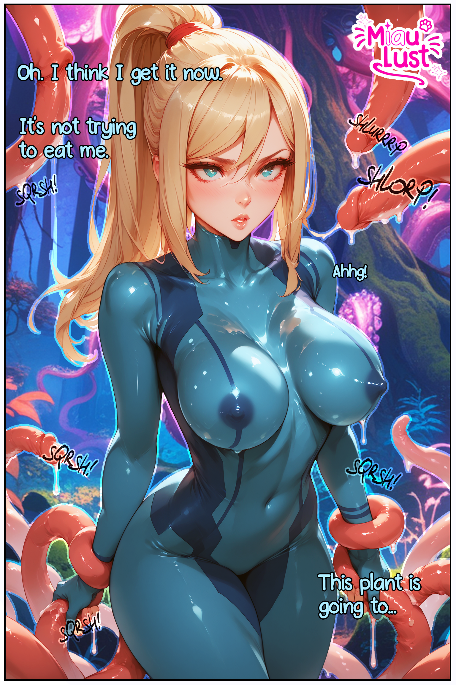 Samus Aran Nintendo parody comic by Miaulust — Tempted by Tentacles, page 7