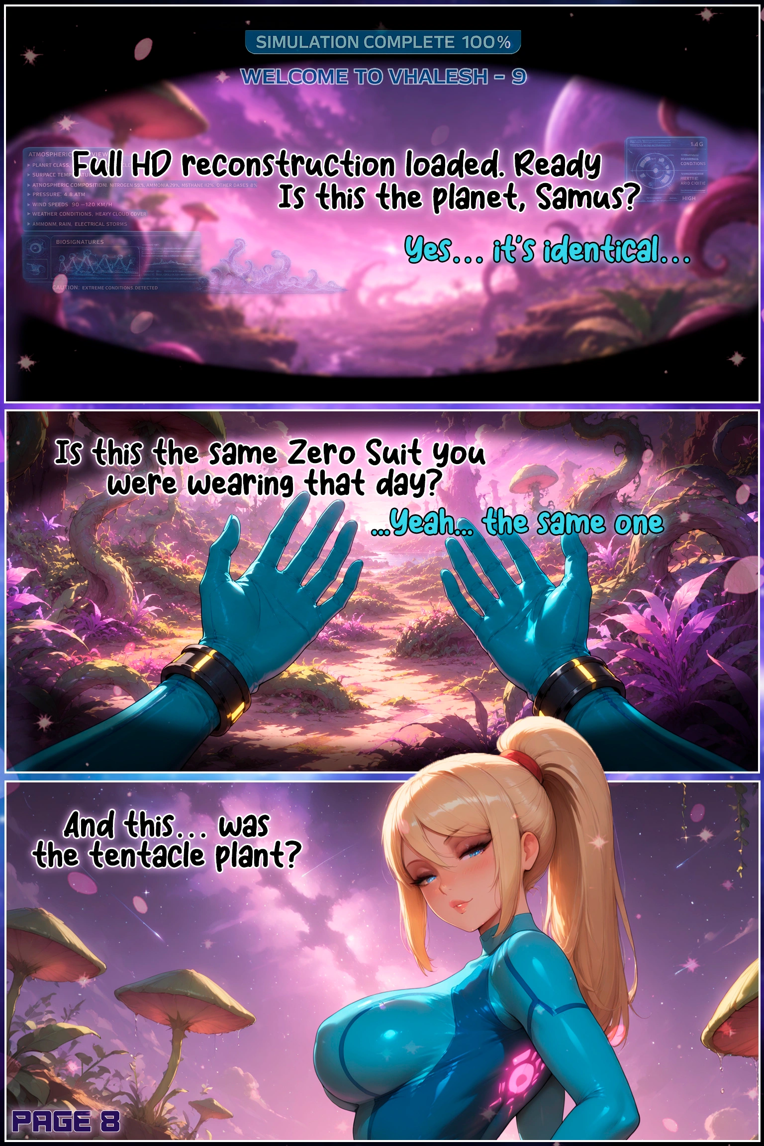 Samus Aran Nintendo parody comic by Miaulust — Tempted By Tentacles 2, page 11