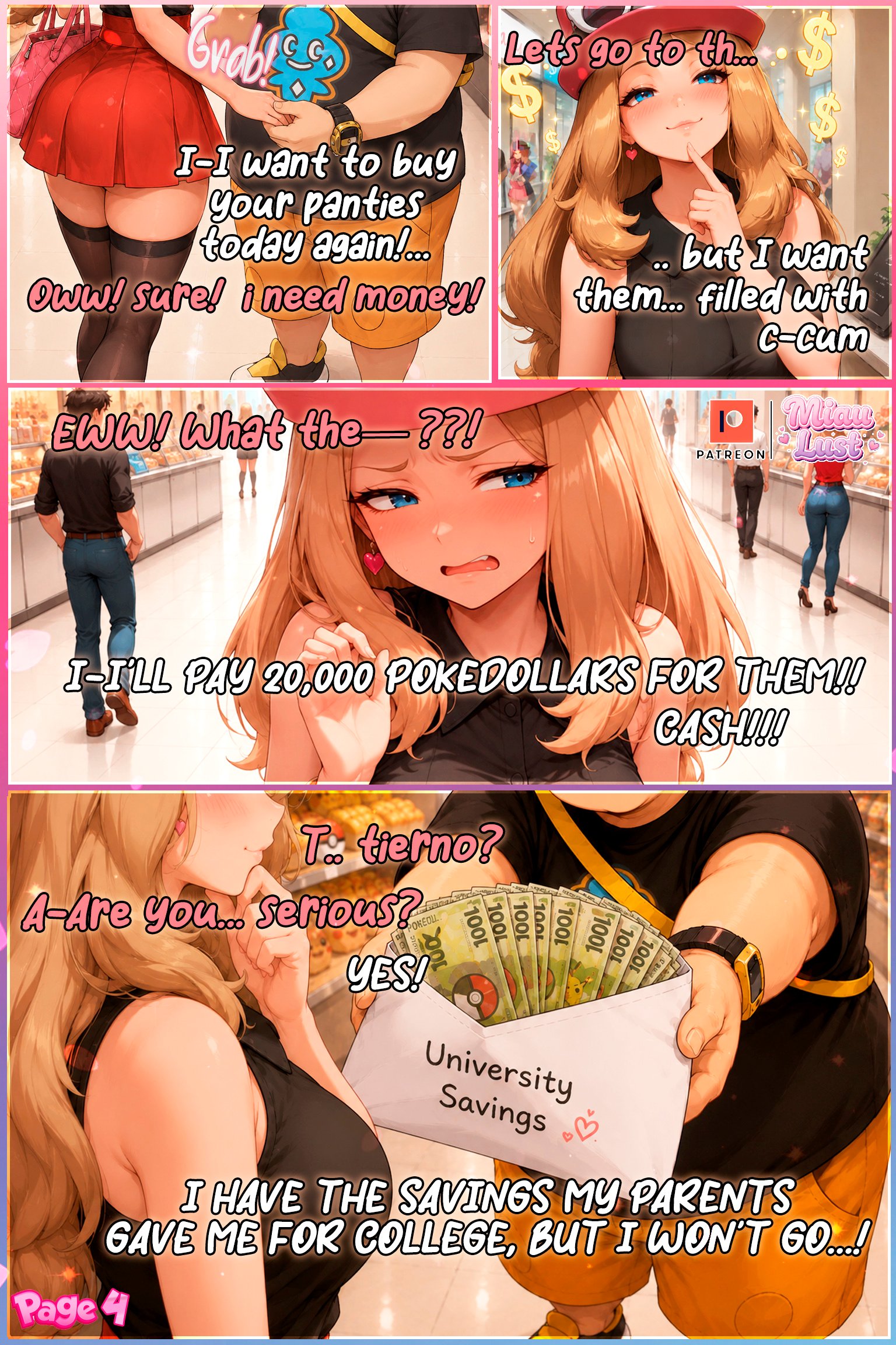 Serena Pokemon parody comic by Miaulust — Serena’s 20K Panty Deal!, page 7