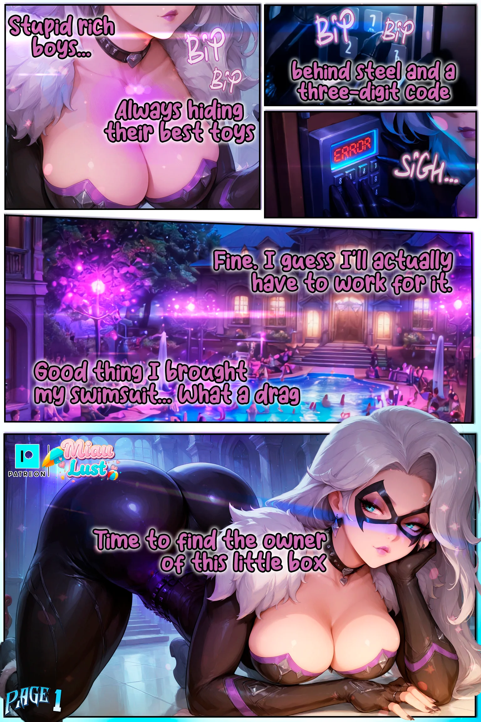 Black Cat – The Vault Key original comic by Miaulust — Black Cat – The Vault Key, page 3