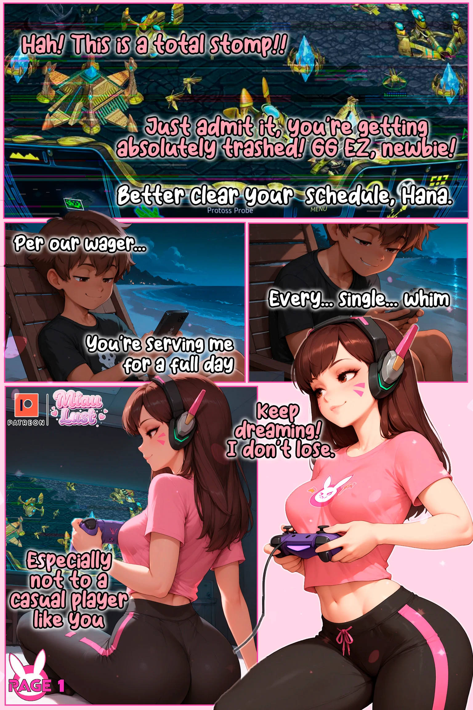 D.Va Overwatch parody comic by Miaulust — D.va Maid Service, page 3