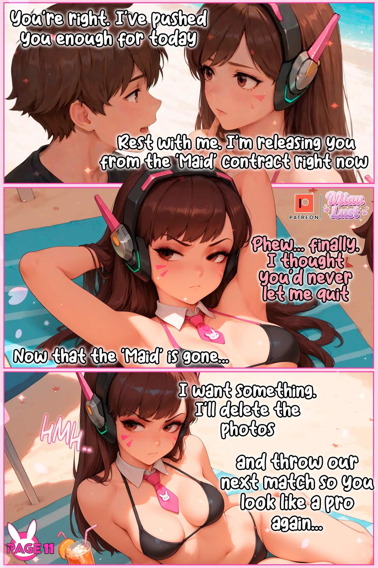 D.Va Overwatch parody comic by Miaulust — D.va Maid Service, page 14