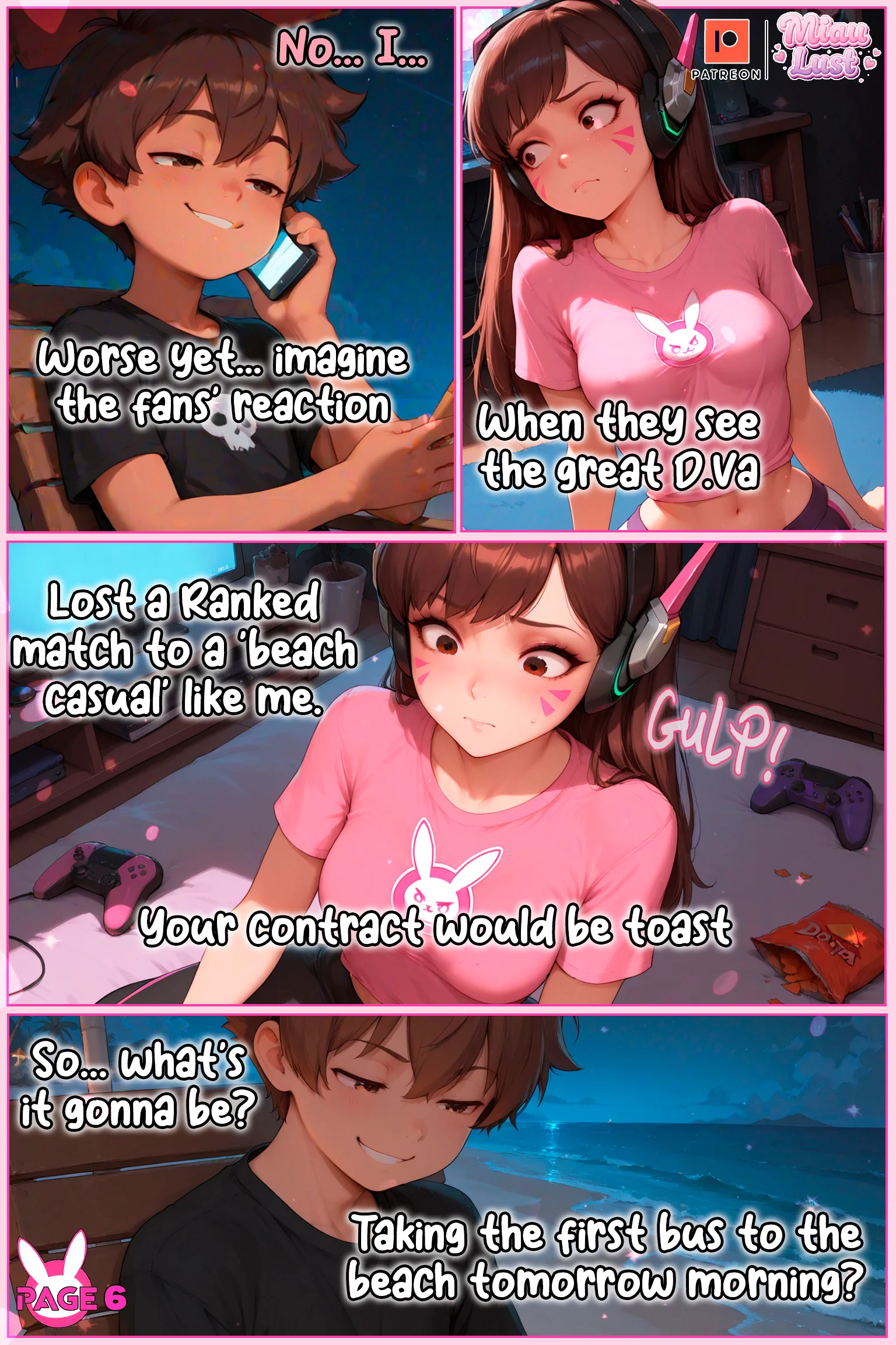 D.Va Overwatch parody comic by Miaulust — D.va Maid Service, page 8