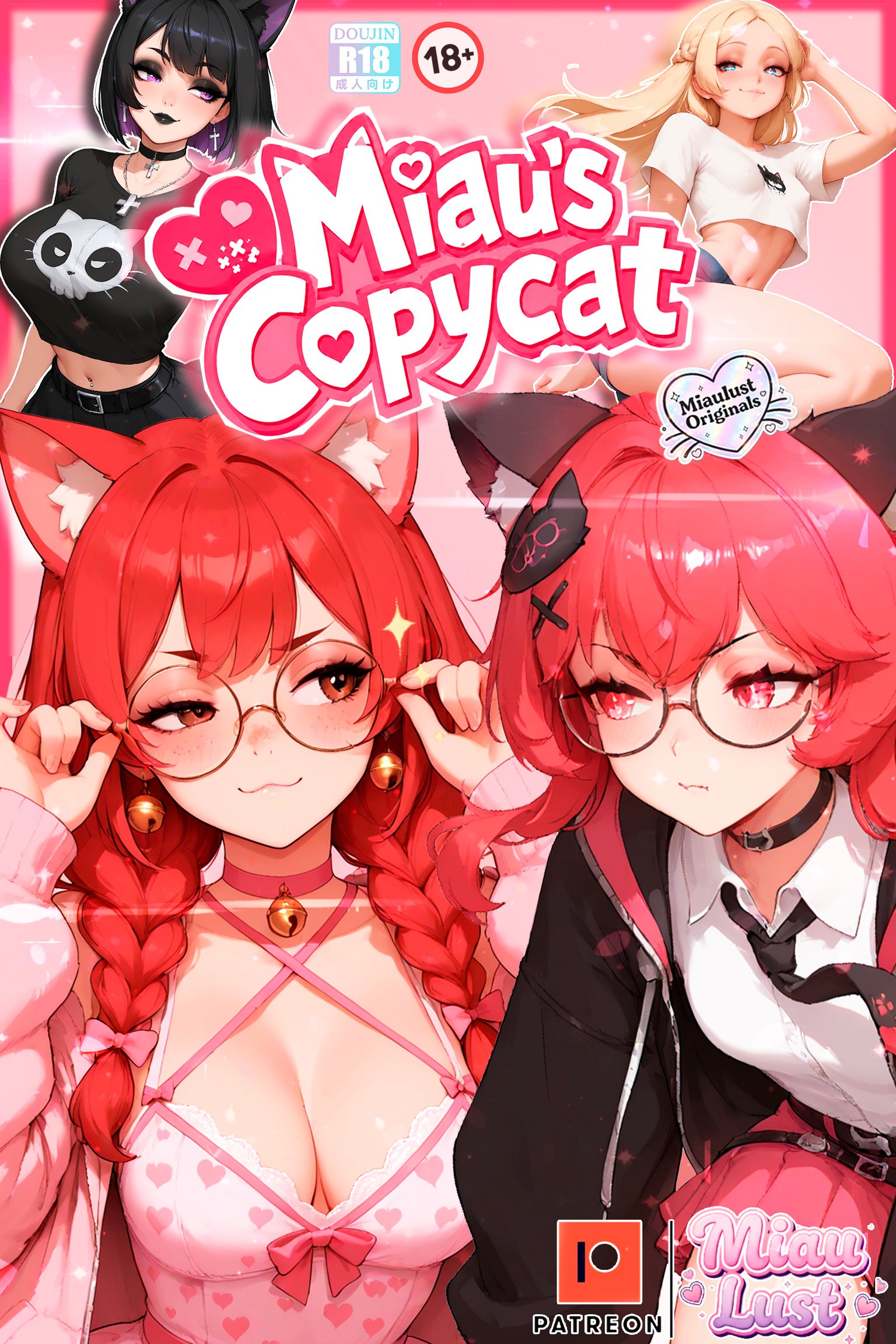 Miau and Luria original comic by Miaulust — Miau’s Copycat, page 1
