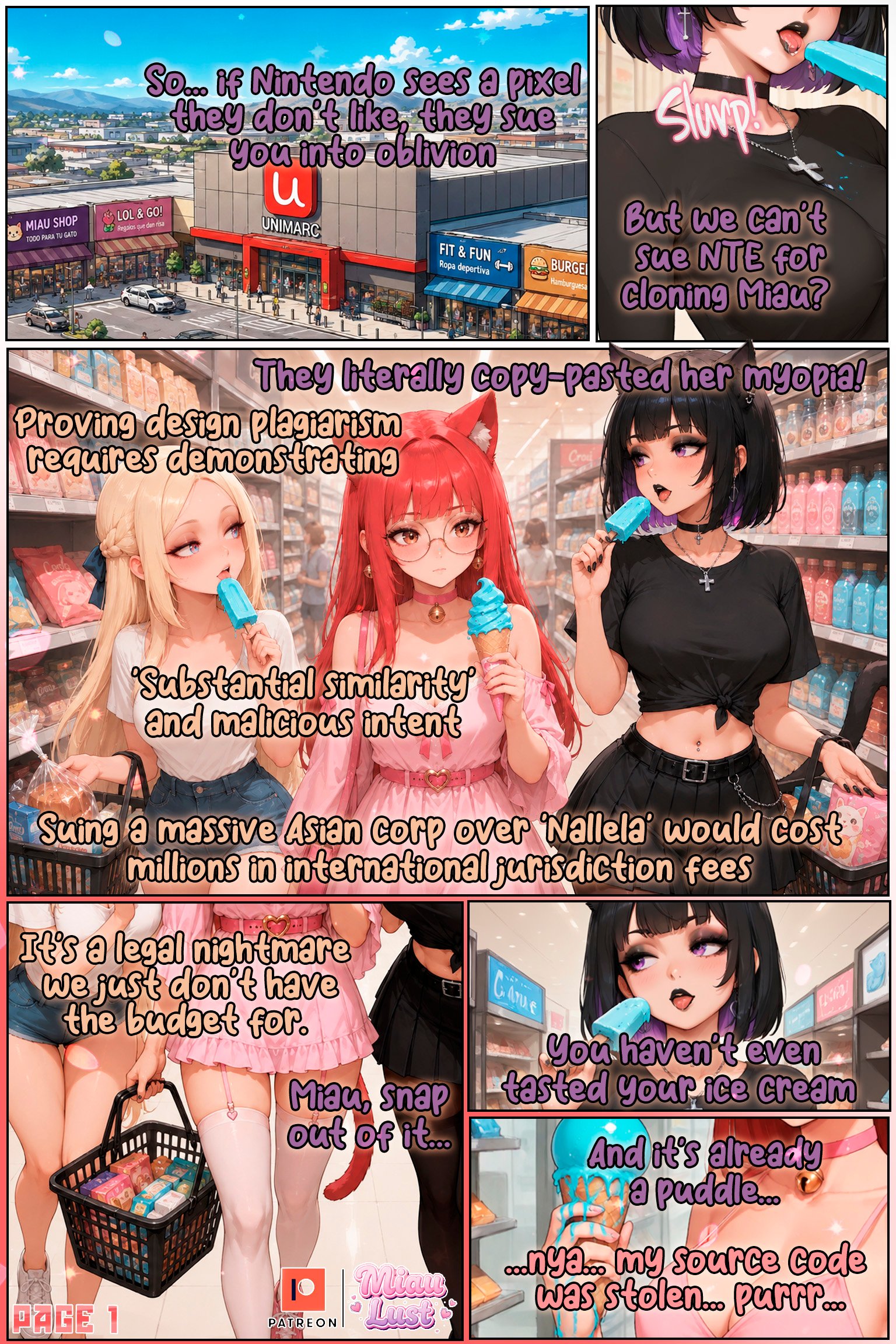 Miau and Luria original comic by Miaulust — Miau’s Copycat, page 4