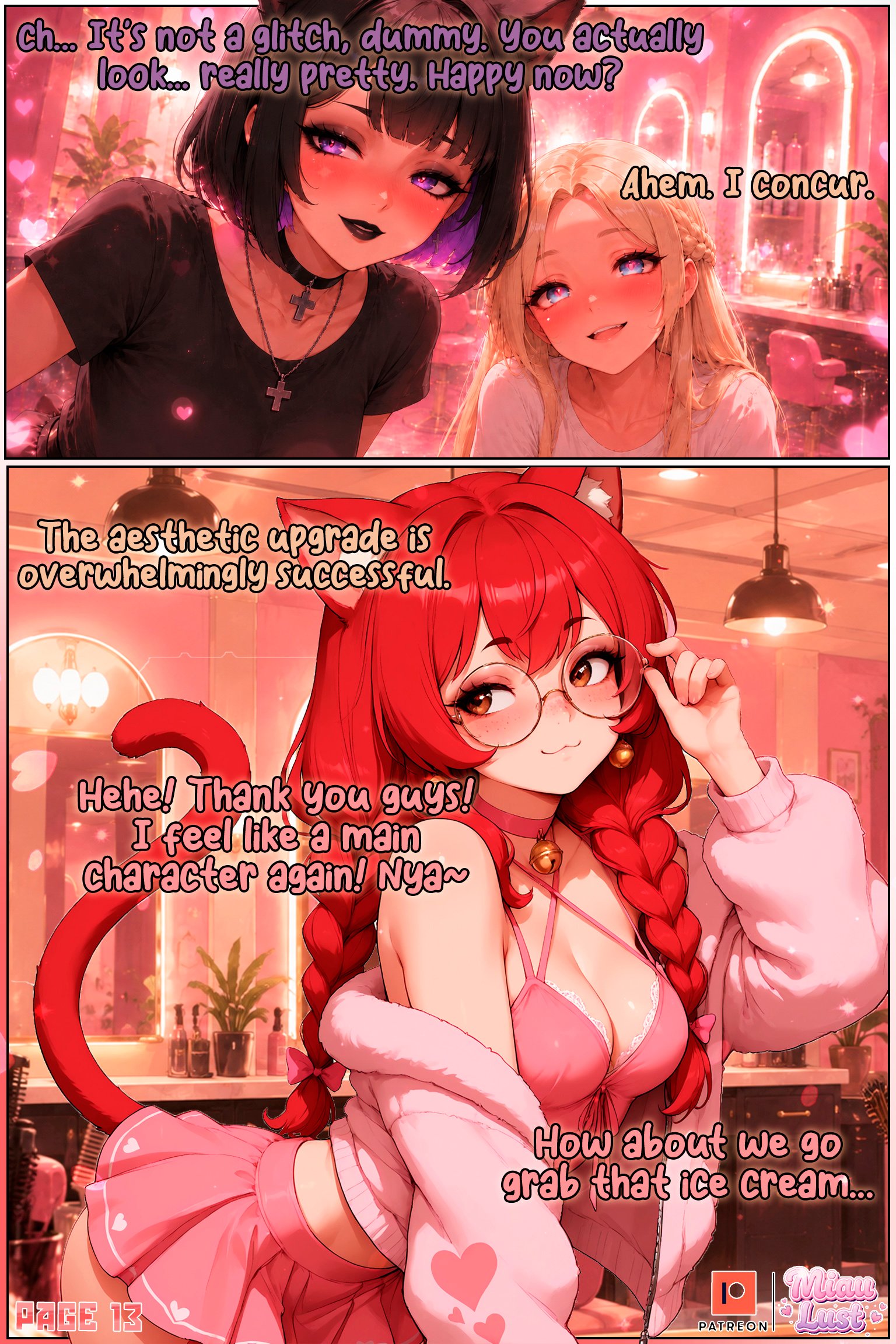 Miau and Luria original comic by Miaulust — Miau’s Copycat, page 20