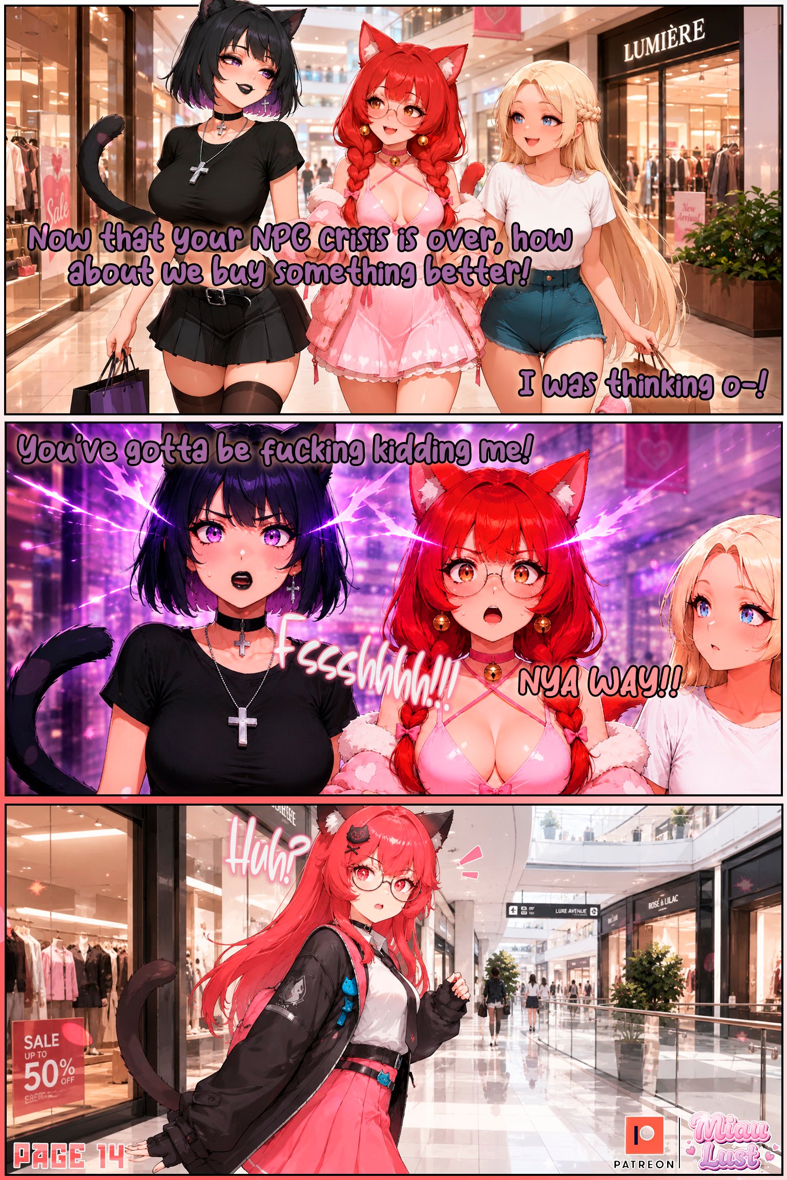 Miau and Luria original comic by Miaulust — Miau’s Copycat, page 21