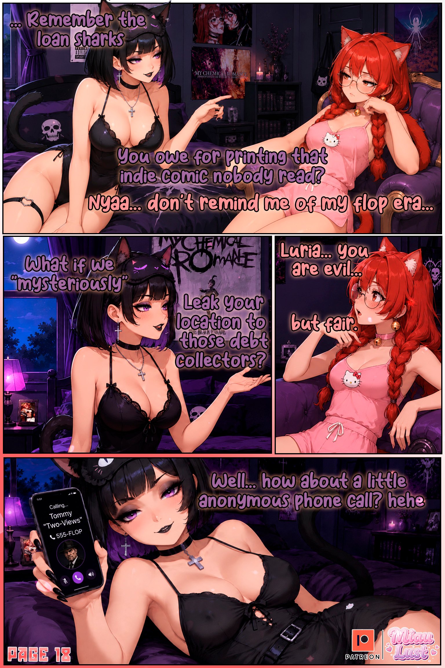 Miau and Luria original comic by Miaulust — Miau’s Copycat, page 26