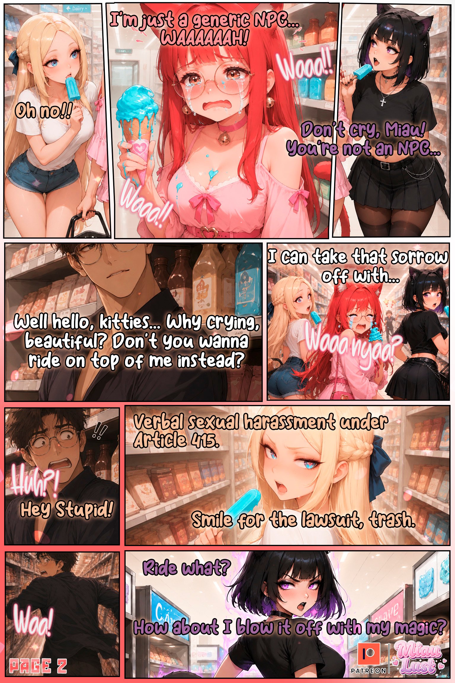 Miau and Luria original comic by Miaulust — Miau’s Copycat, page 5