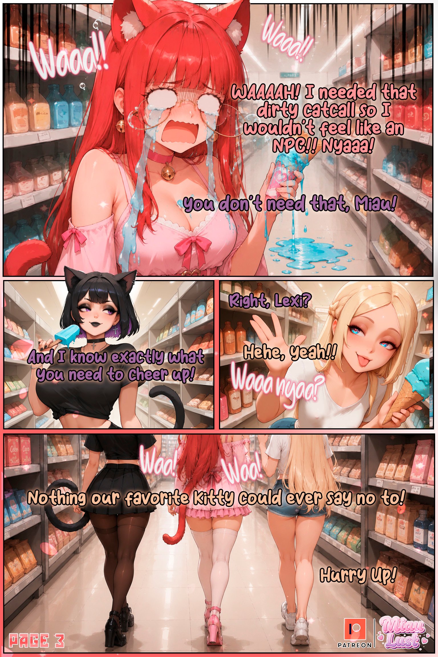 Miau and Luria original comic by Miaulust — Miau’s Copycat, page 6