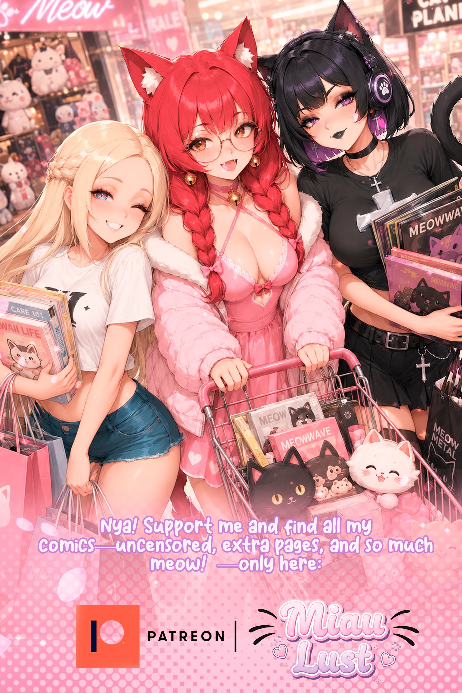 Miau and Luria original comic by Miaulust — Miau’s Copycat, page 7