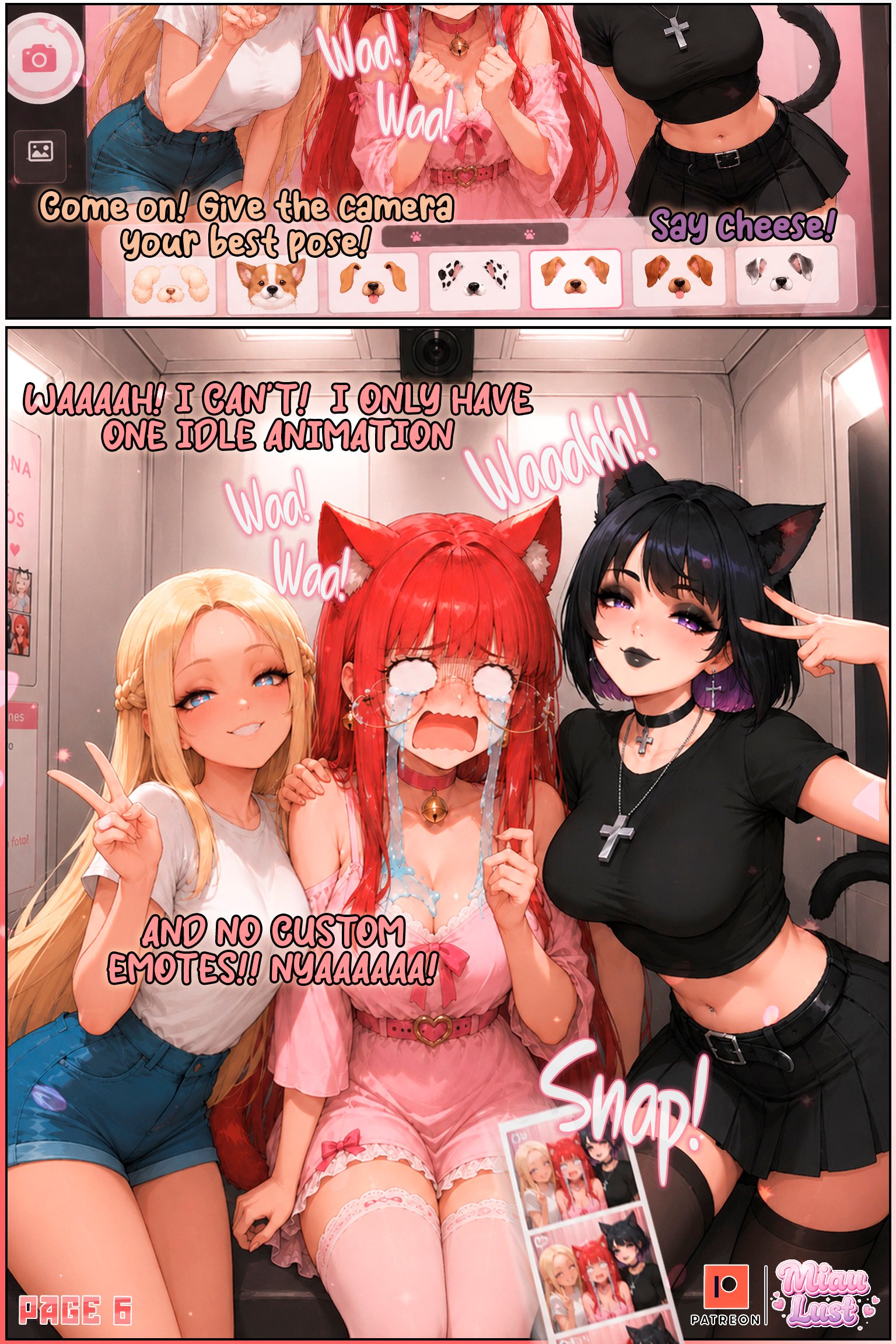 Miau and Luria original comic by Miaulust — Miau’s Copycat, page 13