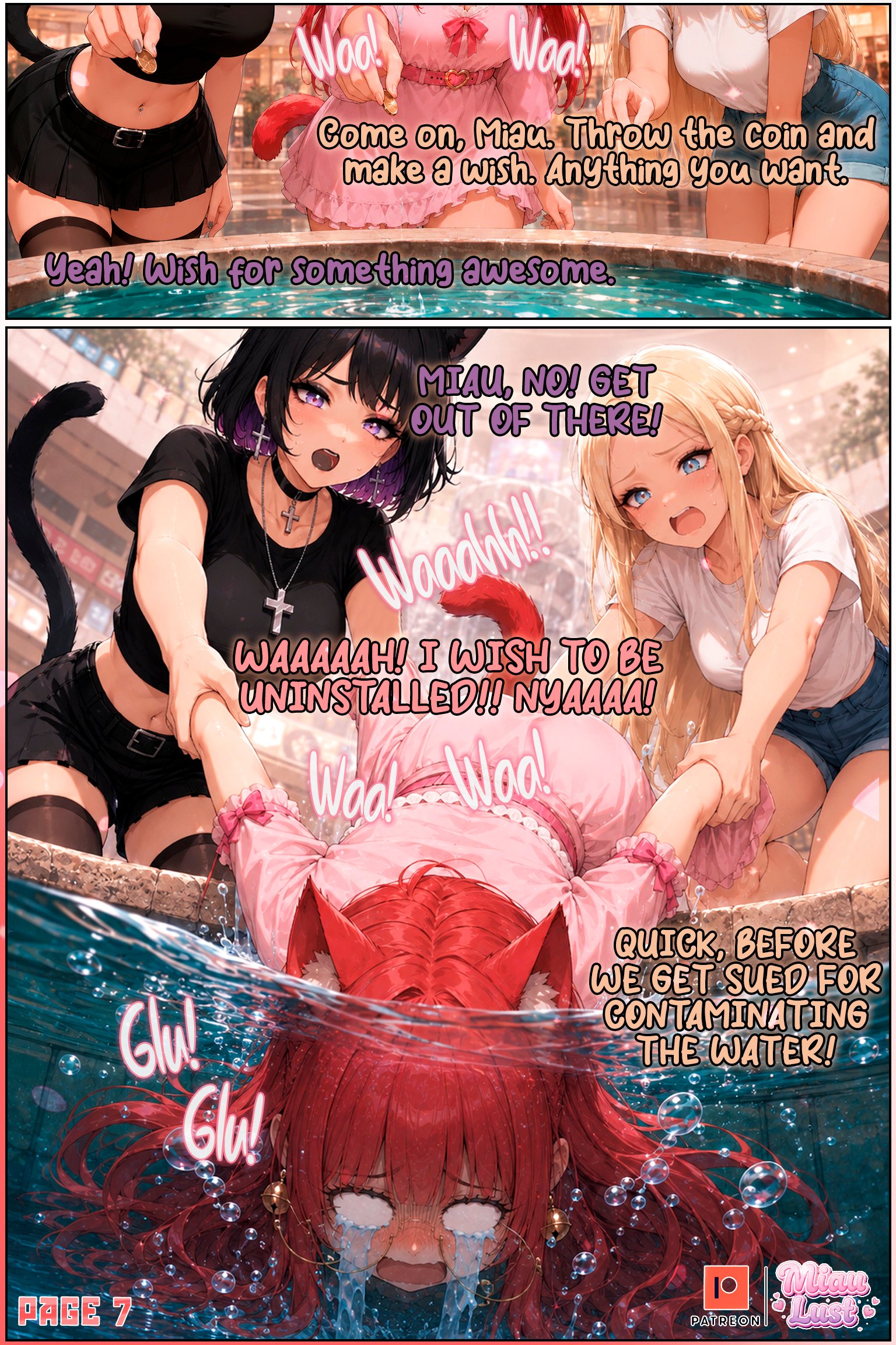 Miau and Luria original comic by Miaulust — Miau’s Copycat, page 14