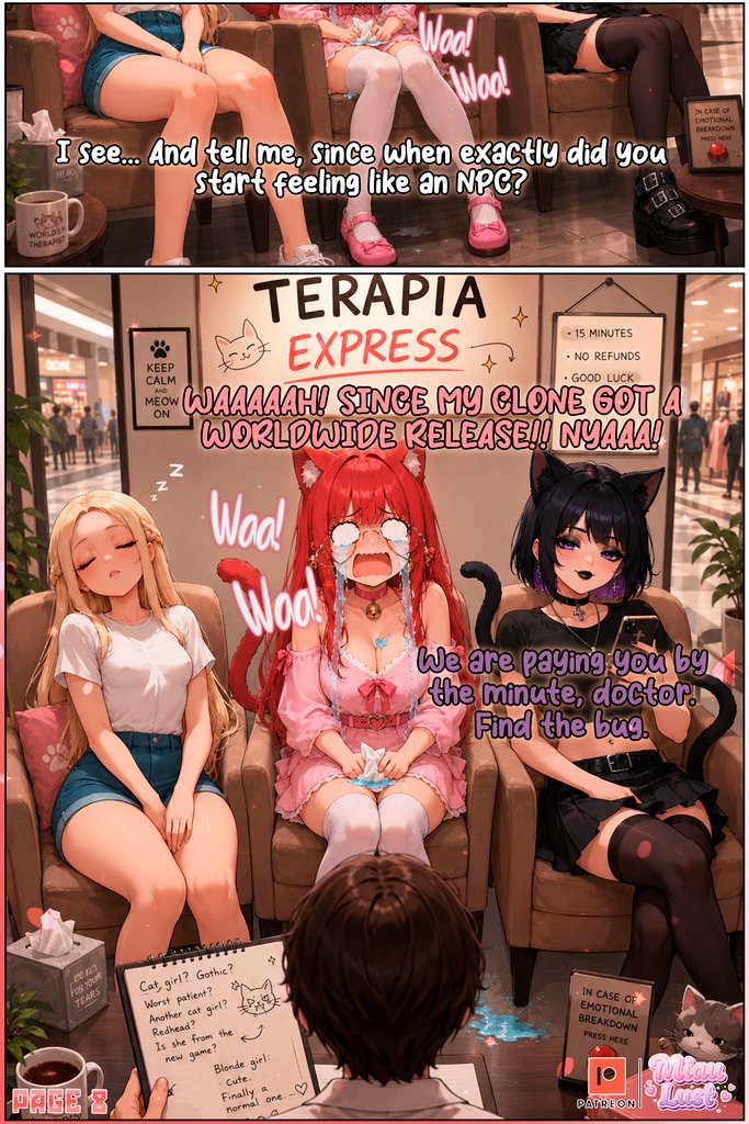 Miau and Luria original comic by Miaulust — Miau’s Copycat, page 15