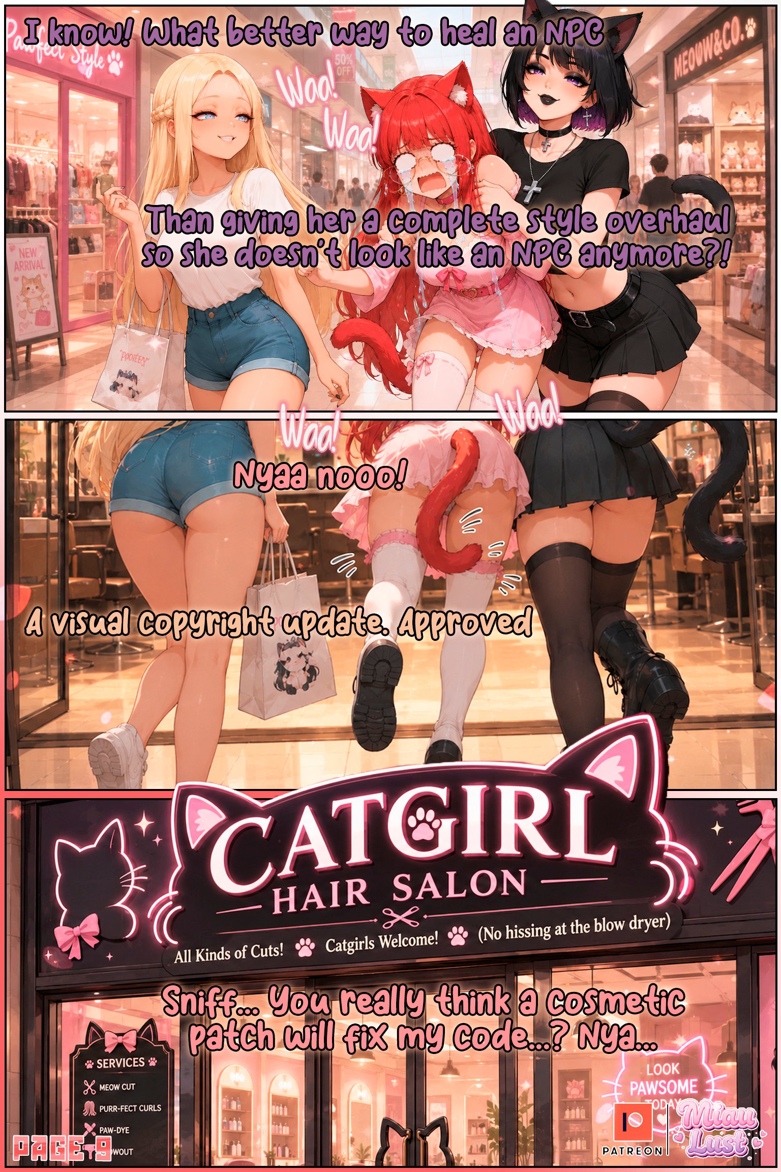 Miau and Luria original comic by Miaulust — Miau’s Copycat, page 16