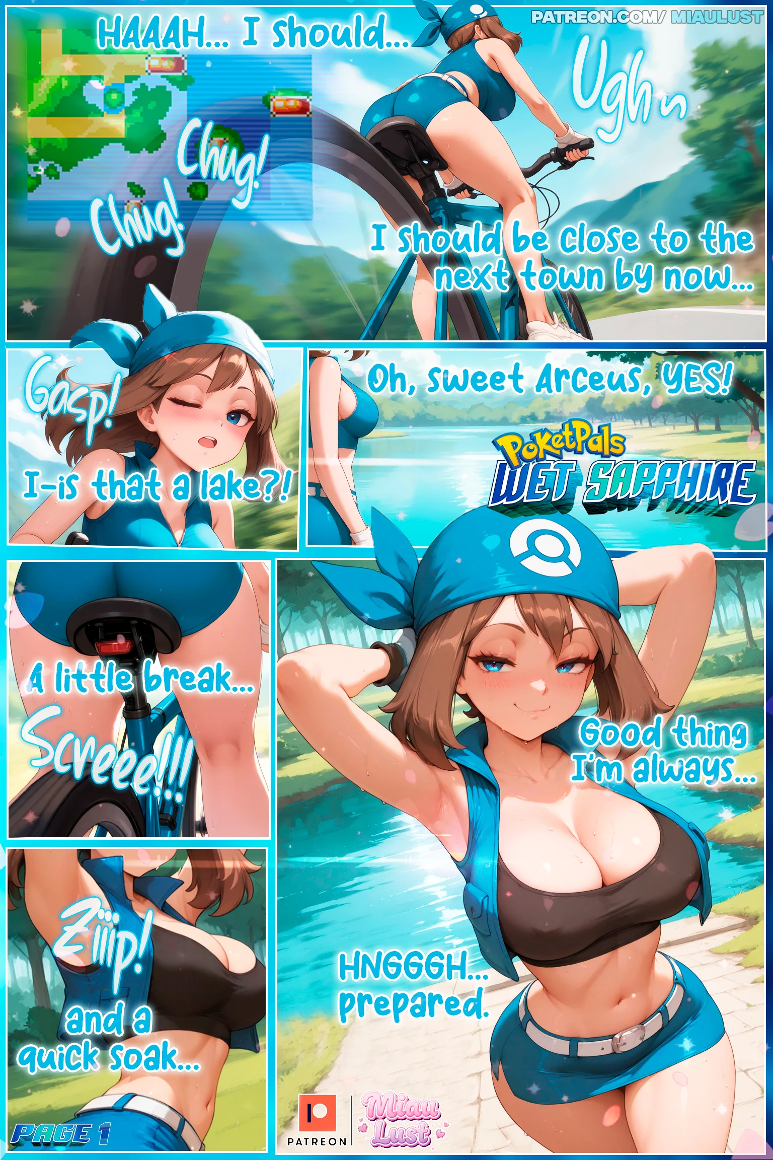 Wet Sapphire Pokemon parody comic by Miaulust — Wet Sapphire, page 3