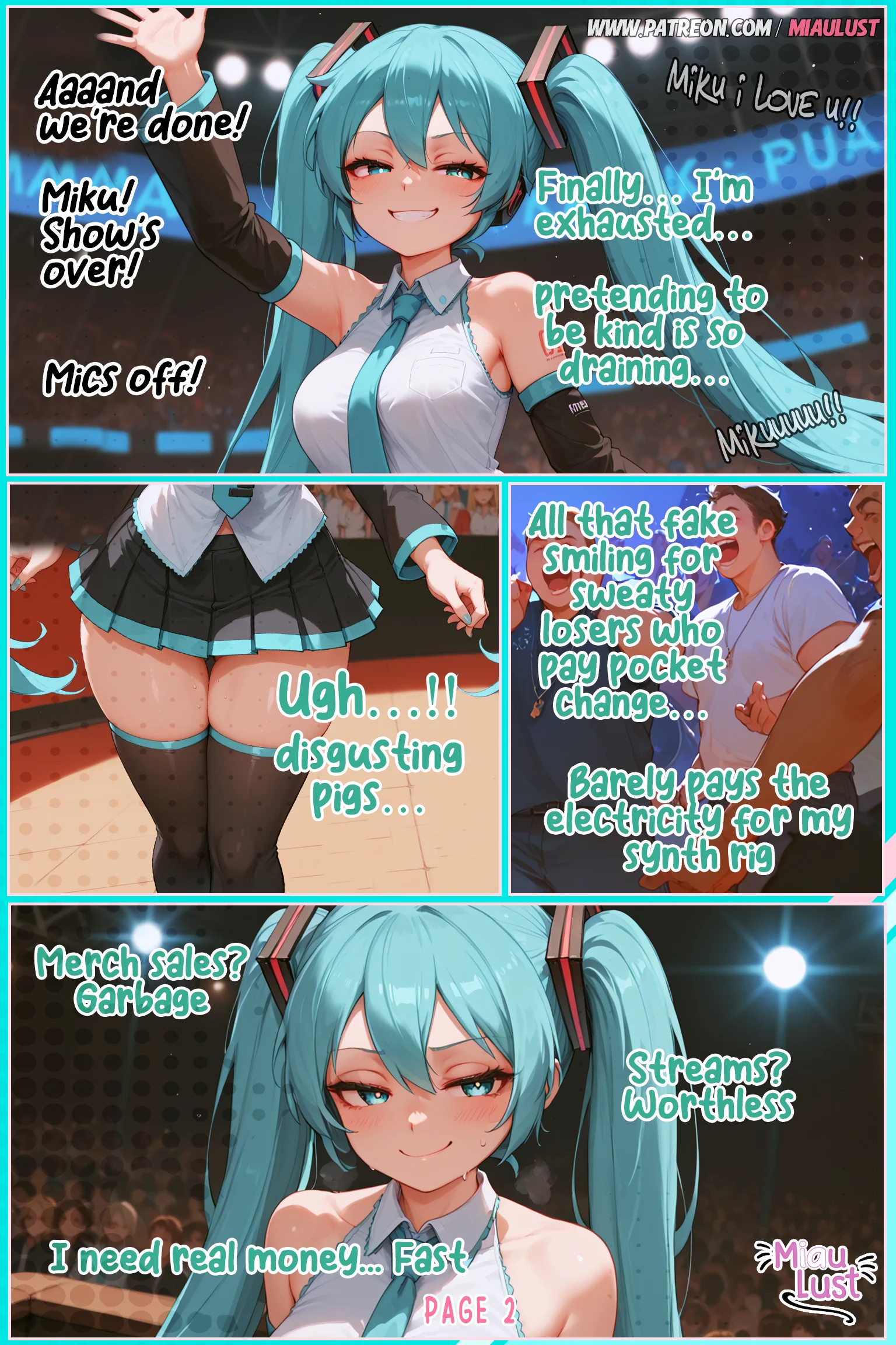 Hatsune Miku Vocaloid parody comic by Miaulust — VIP Only – Hatsune Miku, page 4