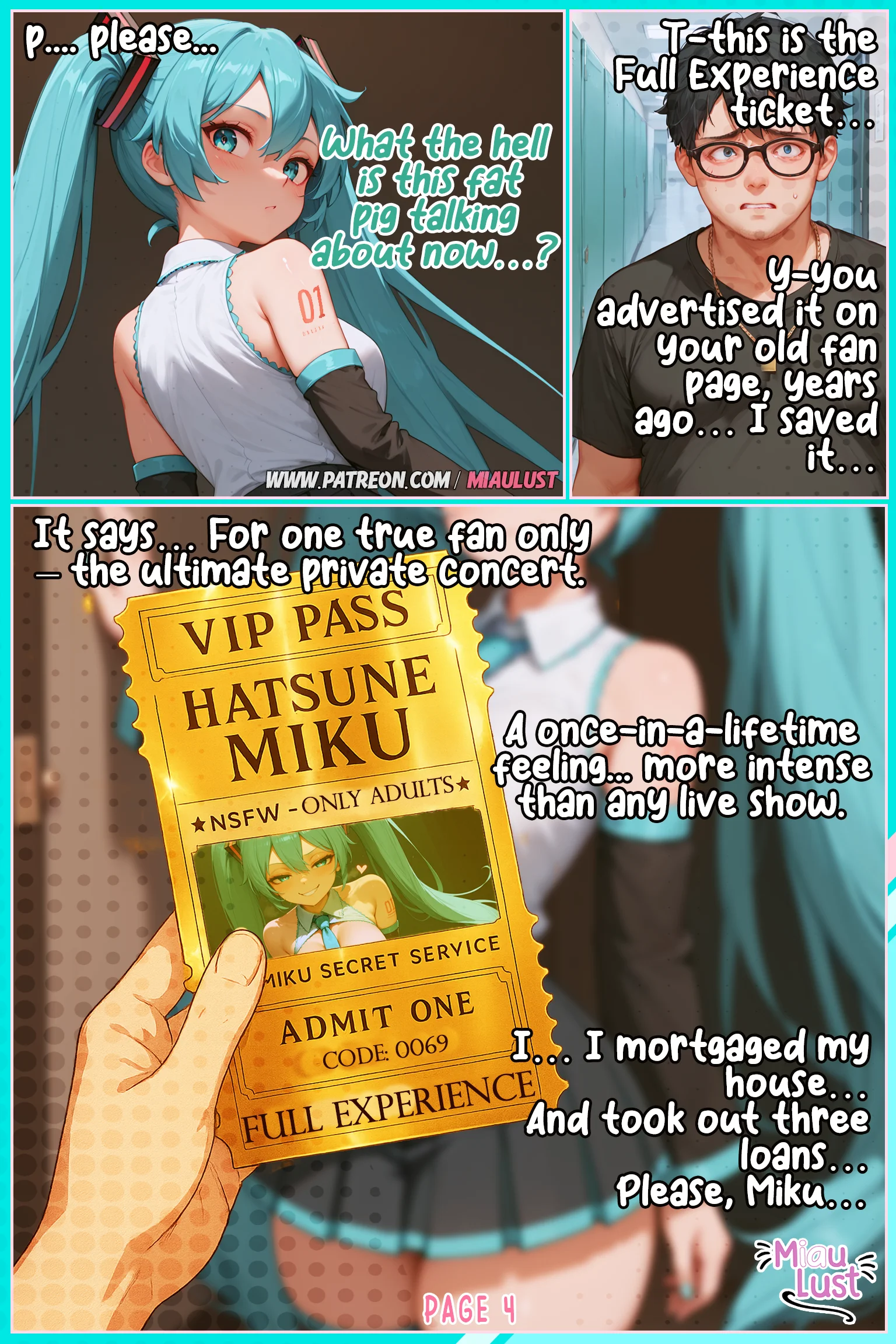 Hatsune Miku Vocaloid parody comic by Miaulust — VIP Only – Hatsune Miku, page 6