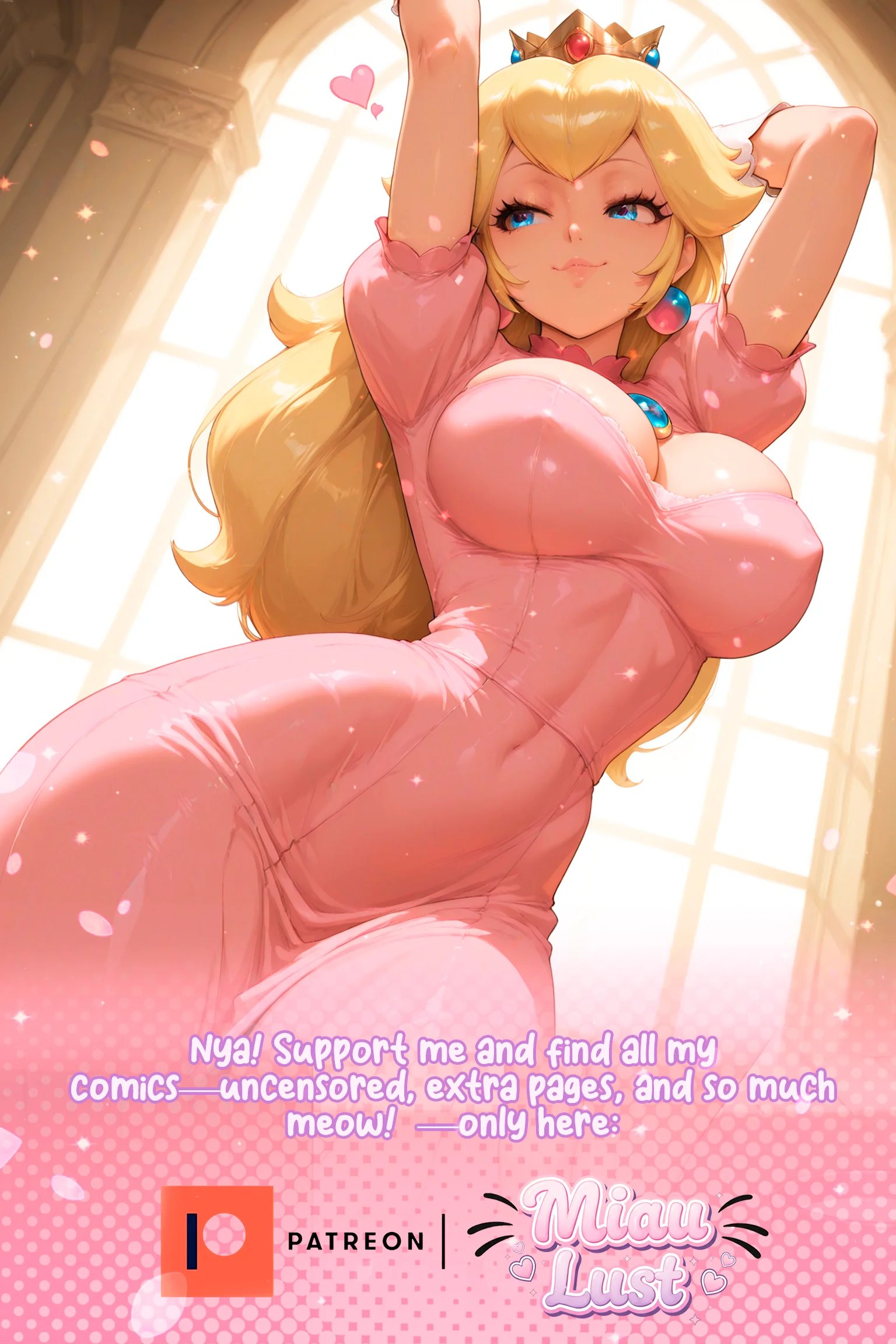 Rosa and Peach Pokemon parody comic by Miaulust — Super Lewd Galaxy, page 16