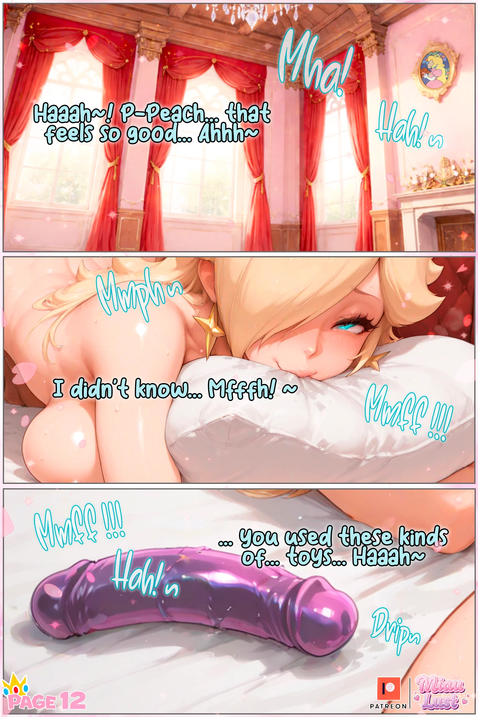 Rosa and Peach Pokemon parody comic by Miaulust — Super Lewd Galaxy, page 17