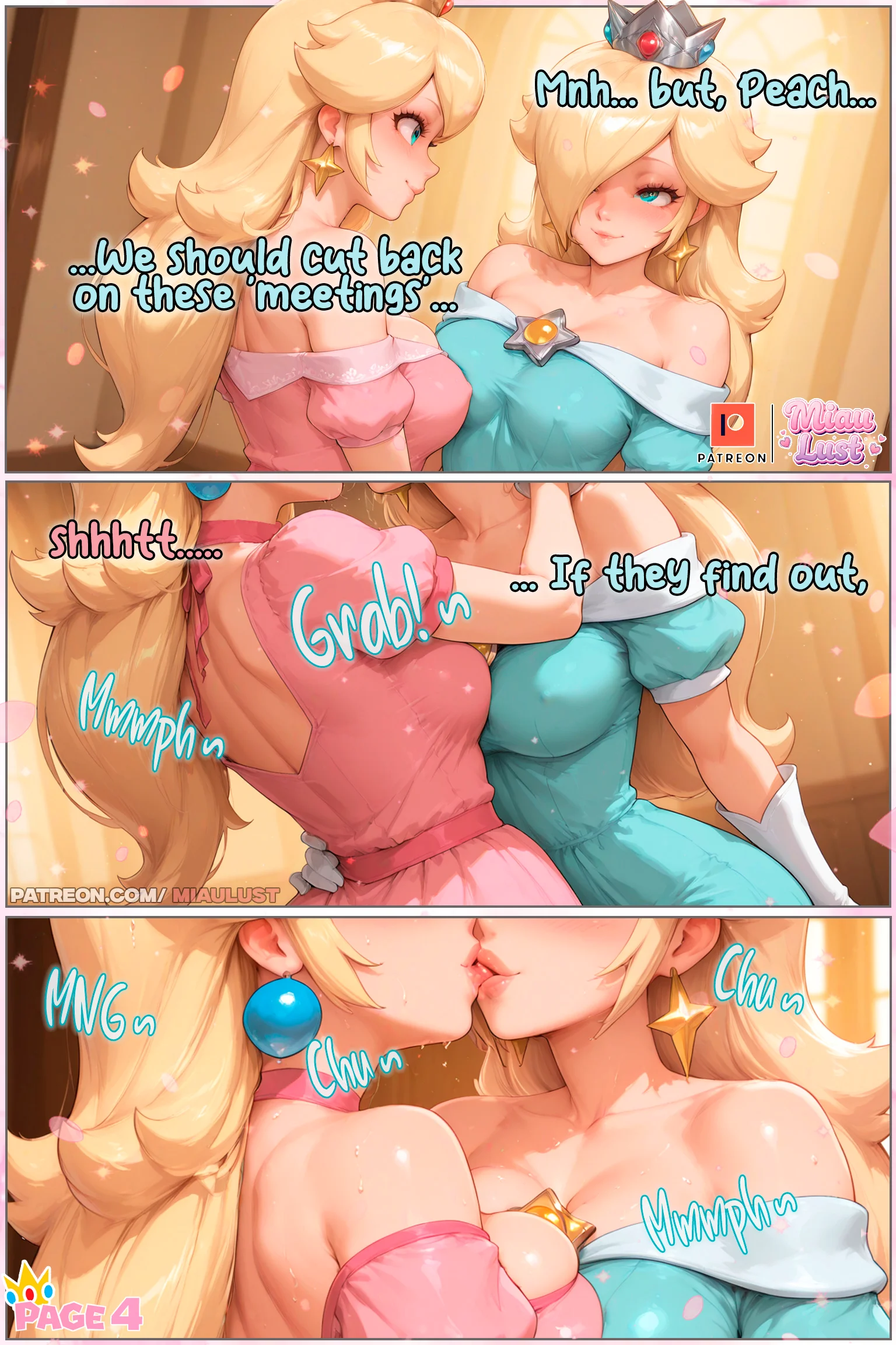 Rosa and Peach Pokemon parody comic by Miaulust — Super Lewd Galaxy, page 7